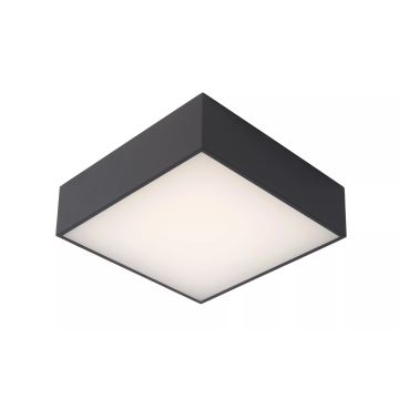 Lucide 27816/10/29 - LED Laevalgusti vannituppa ROXANE LED/12W/230V 24x24 cm IP54 must