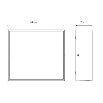 Lucide 27816/10/29 - LED Laevalgusti vannituppa ROXANE LED/12W/230V 24x24 cm IP54 must