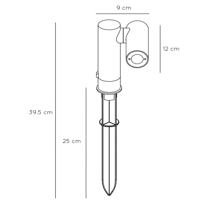 Lucide 27894/05/29 -LED Välivalgusti TATUM LED/4,5W/230V IP65 39,5 cm antratsiit