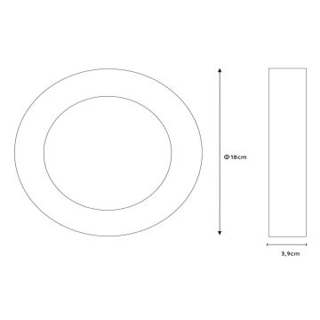 Lucide 28116/18/30 - LED Hämardatav laevalgusti vannituppa BRICE LED/12W/230V d. 18 cm IP44 must