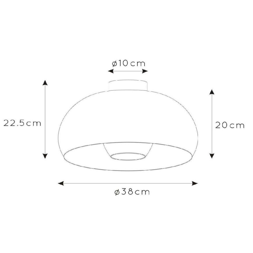 Lucide 30186/38/30 - Laevalgusti SHARAN 1xE27/60W/230V d. 38 cm must