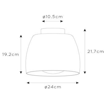 Lucide 30188/01/30 - Laevalgusti NOLAN 1xE27/60W/230V d. 24 cm must