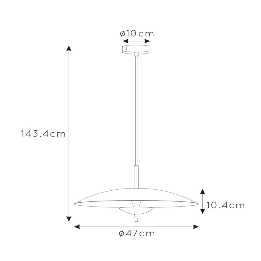 Lucide 30461/09/30 - LED Hämardatav lühter VULCAN LED/9W/230V must