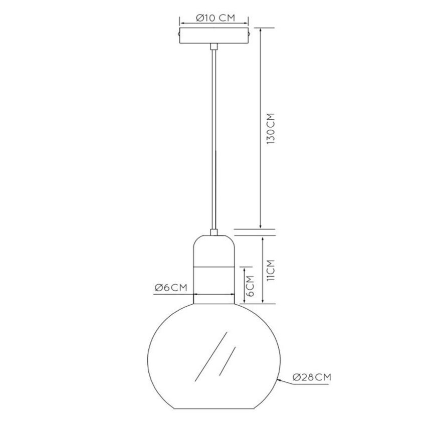 Lucide 34438/28/61 - Lühter JULIUS 1xE27/40W/230V d. 28 cm