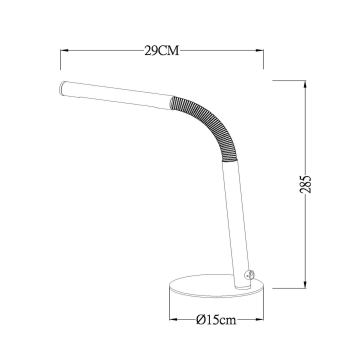 Lucide 36612/04/30 - LED Hämardatav puutetundlik laualamp GILLY LED/3W/230V must