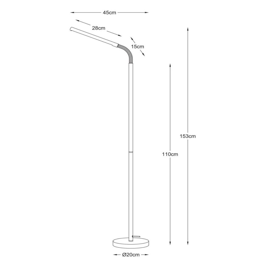 Lucide 36712/05/30 - LED Põrandalamp GILLY LED/6W/230V must