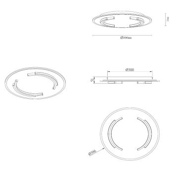 Lucide 44113/30/02 - LED Laevalgusti ANDREAS LED/30W/230V kuldne