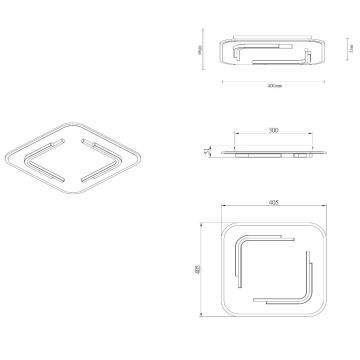 Lucide 44114/30/02 - LED Laevalgusti ANDREAS LED/30W/230V kuldne