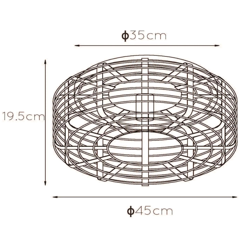 Lucide 45148/45/37 - Laevalgusti MELOPEE 1xE27/40W/230V d. 45 cm roheline