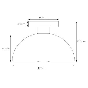 Lucide 45196/01/30 - Laevalgusti SIEMON 1xE27/40W/230V must