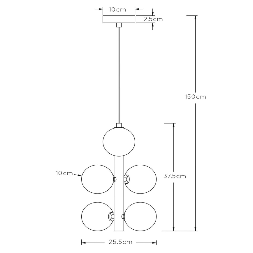 Lucide 45474/06/30 - Lühter TYCHO 6xG9/28W/230V must