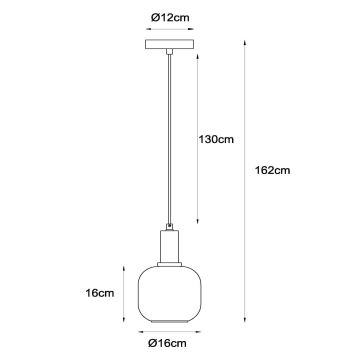 Lucide 45494/16/65 - Lühter JOANET 1xE27/40W/230V must