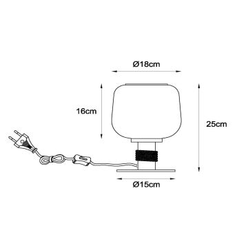 Lucide 45508/01/62 - Laualamp ILONA 1xE27/40W/230V must/beež