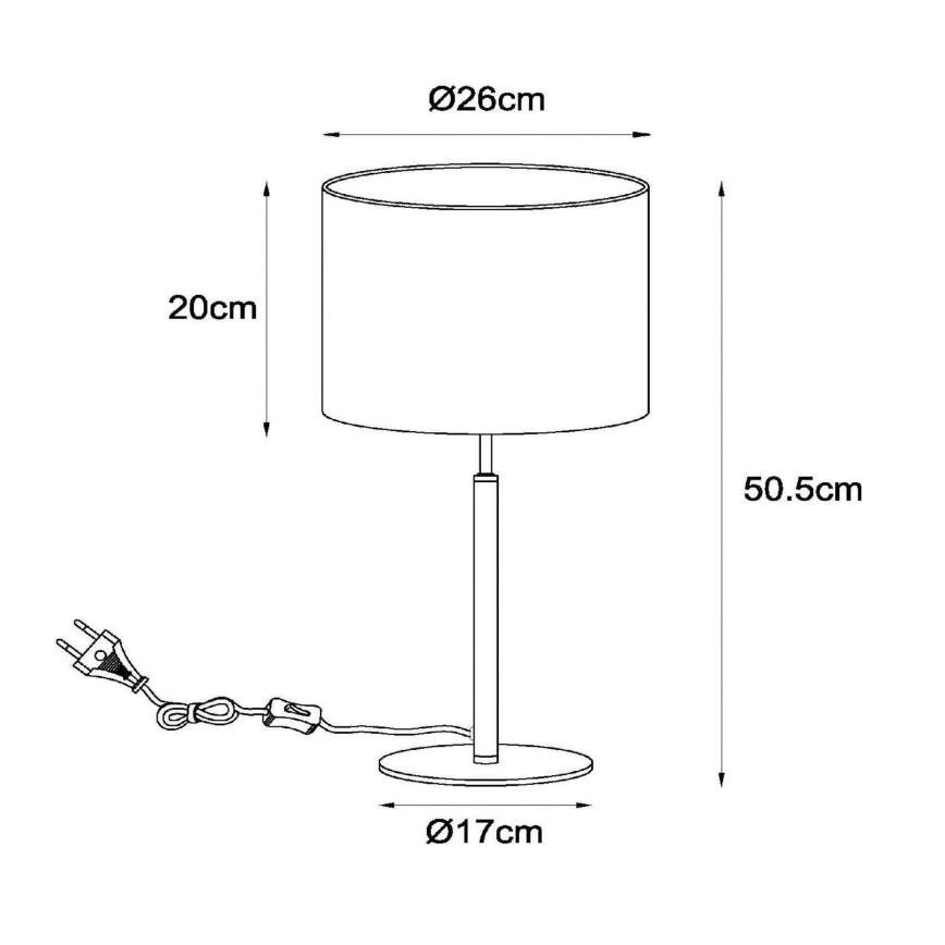 Lucide 45509/81/38 - Laualamp MAYA 1xE27/40W/230V kreemikas