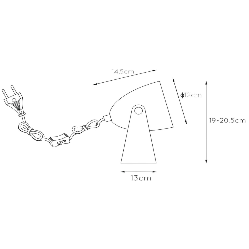 Lucide 45564/01/31 - Laualamp CHAGO 1xE14/40W/230V valge