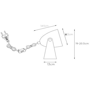 Lucide 45564/01/36 - Laualamp CHAGO 1xE14/40W/230V hall