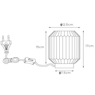 Lucide 45595/01/31 - Laualamp SUENO 1xE14/40W/230V kreemikas