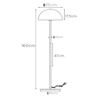 Lucide 45796/01/30 - Põrandalamp SIEMON 1xE27/40W/230V must