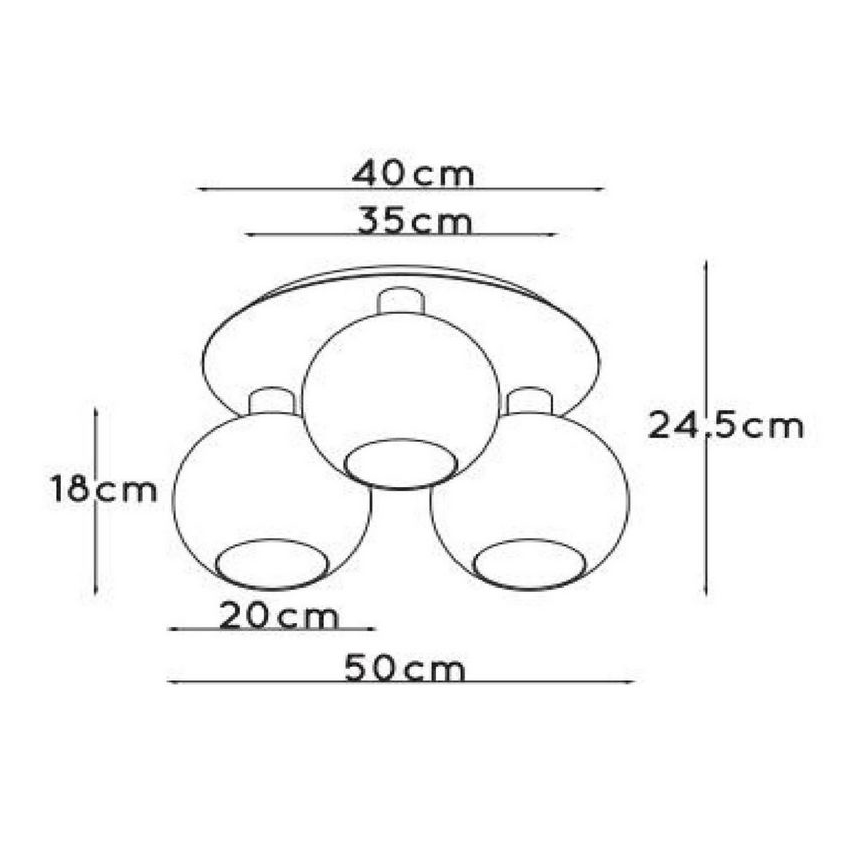 Lucide 74114/03/02 - Laevalgusti MARIUS 3xE27/40W/230V kuldne