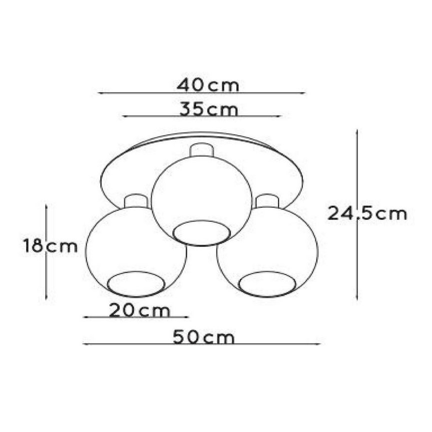 Lucide 74114/03/30 - Laevalgusti MARIUS 3xE27/40W/230V must