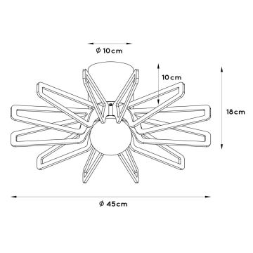 Lucide 77184/45/30 - Laevalgusti ZIDANE 1xE27/15W/230V must