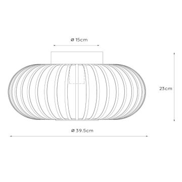 Lucide 78174/40/33 - Laevalgusti MANUELA 1xE27/60W/230V d. 39,5 cm roheline