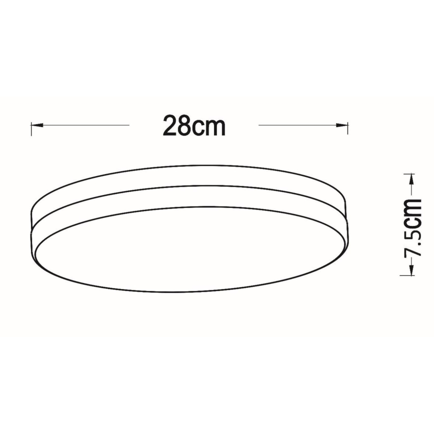 Lucide 79111/30/30 - LED Laevalgusti vannituppa anduriga BISKIT LED/18W/230V d. 28cm IP44 must