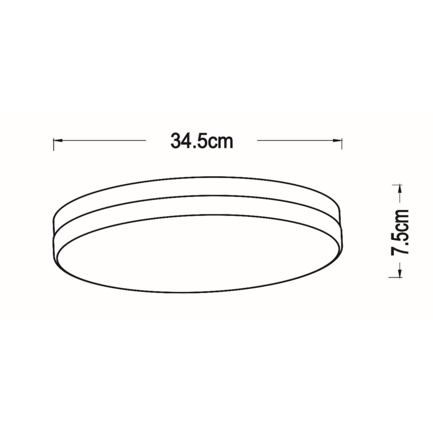 Lucide 79111/36/31 - LED Laevalgusti vannituppa anduriga BISKIT LED/24W/230V d. 34,5 cm IP44 valge