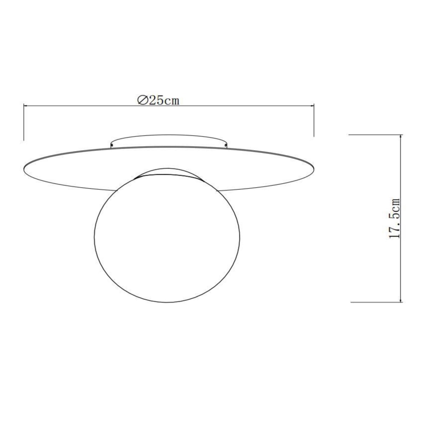 Lucide 79187/01/30 - Laevalgusti TRICIA 1xE27/15W/230V d. 25 cm must