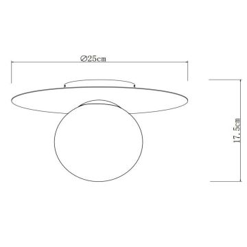 Lucide 79187/01/31 - Laevalgusti TRICIA 1xE27/15W/230V d. 25 cm valge