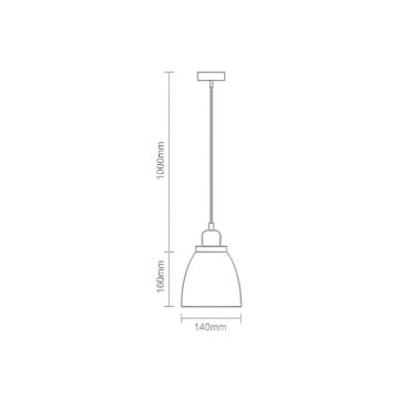 Lühter 1xE27/60W/230V d. 14 cm