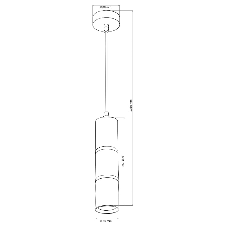 Lühter BAMBOO 1xGU10/10W/230V valge