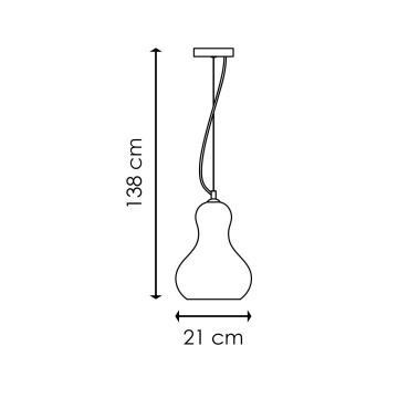 Lühter BELLO 1xE27/40W/230V d. 21 cm kroom