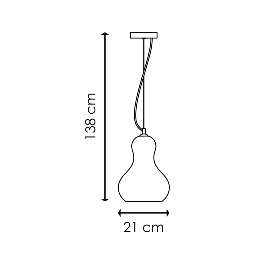 Lühter BELLO 1xE27/40W/230V d. 21 cm kroom