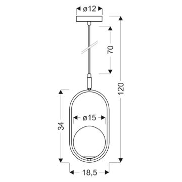 Lühter CORDEL 1xG9/28W/230V läikiv kroom