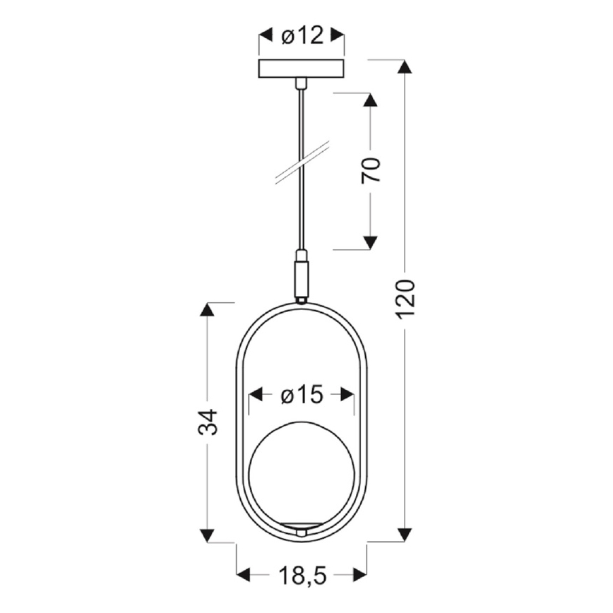 Lühter CORDEL 1xG9/28W/230V läikiv kroom