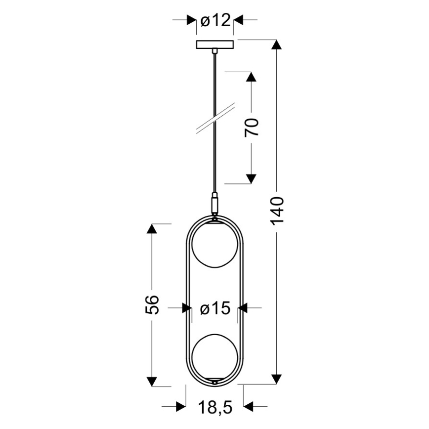 Lühter CORDEL 2xG9/28W/230V kuldne