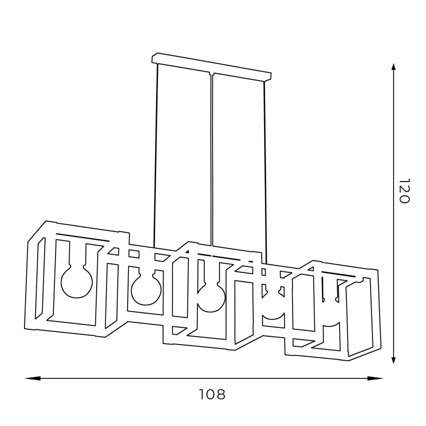 Lühter KARTEL 5xE27/60W/230V