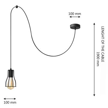 Lühter TUBE 1xE27/15W/230V must