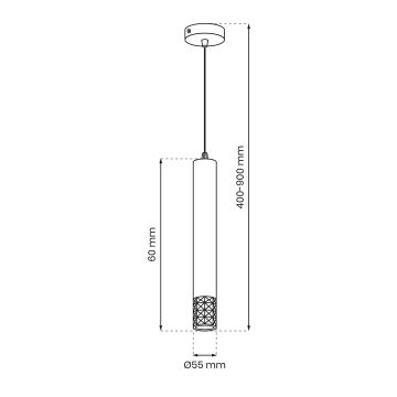 Lühter TUBI 1xGU10/8W/230V kuldne