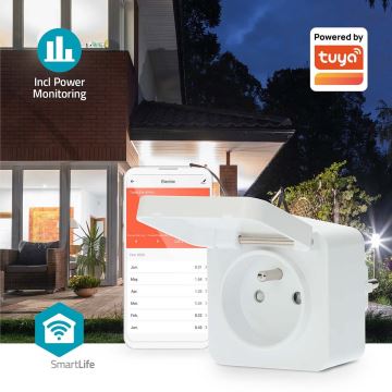 Nutikas pistikupesa 3680W/230V/ Type E/16A Wi-Fi Tuya IP44