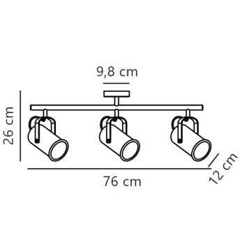 Nordlux - Kohtvalgusti PORTER 3xE27/25W/230V