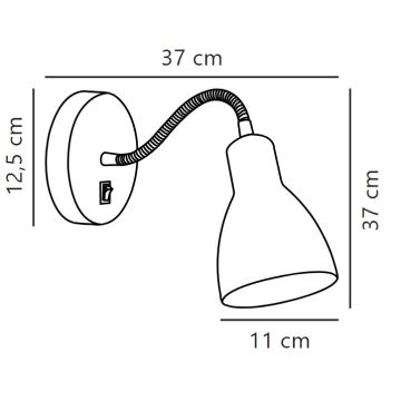 Nordlux - Kohtvalgusti CYCLONE 1xE14/15W/230V valge