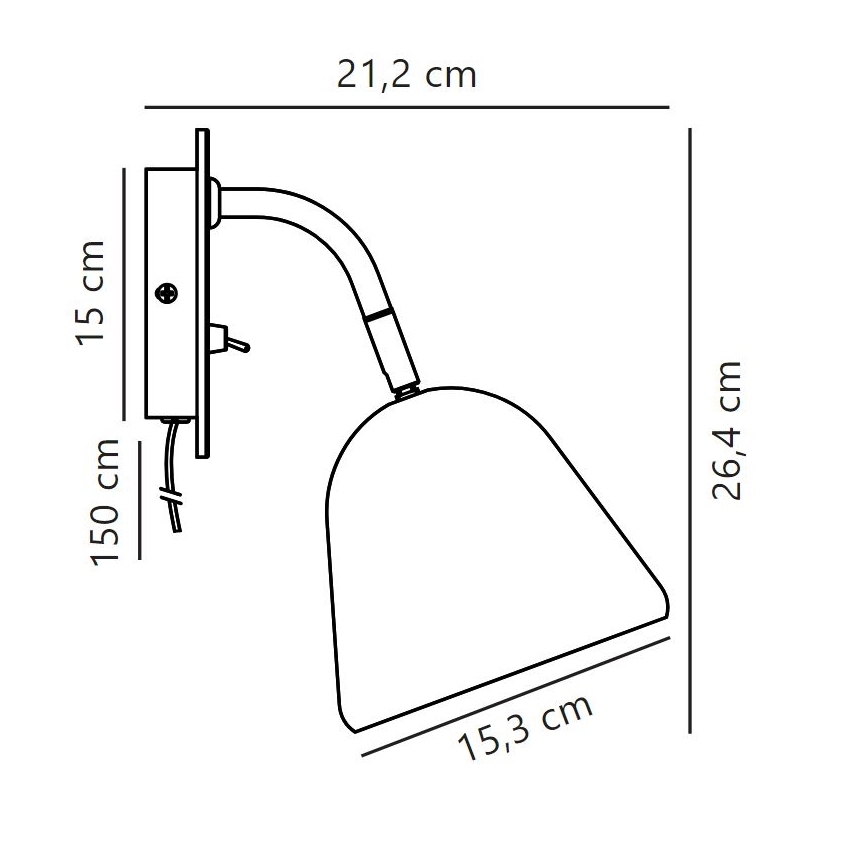 Nordlux - Kohtvalgusti seinale FLEUR 1xE14/15W/230V