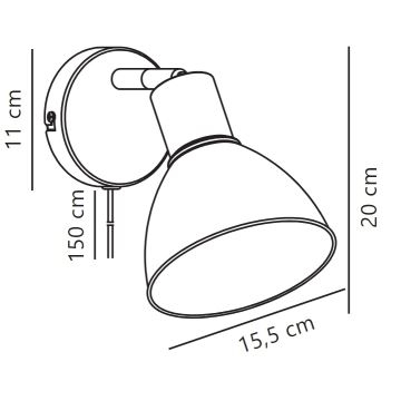 Nordlux - Kohtvalgusti seinale POP 1xE27/18W/230V beež