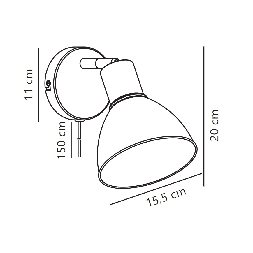 Nordlux - Kohtvalgusti seinale POP 1xE27/18W/230V beež