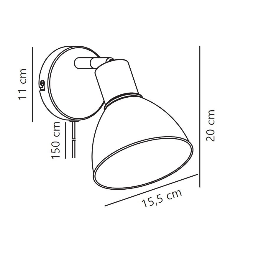 Nordlux - Kohtvalgusti seinale POP 1xE27/18W/230V must/kuldne