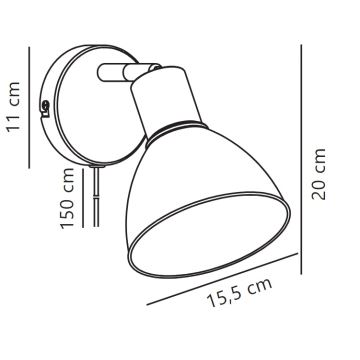 Nordlux - Kohtvalgusti seinale POP 1xE27/18W/230V valge