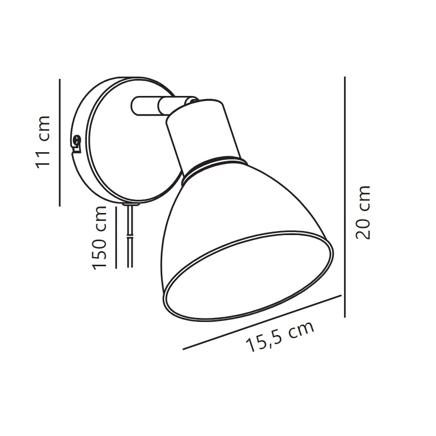 Nordlux - Kohtvalgusti seinale POP 1xE27/18W/230V valge