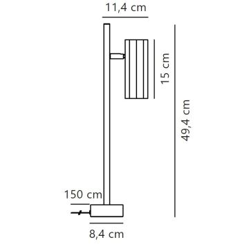 Nordlux - Laualamp ALANIS 1xGU10/15W/230V must